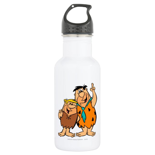 Barney Rubble und Fred Flintstone Edelstahlflasche (Vorderseite)