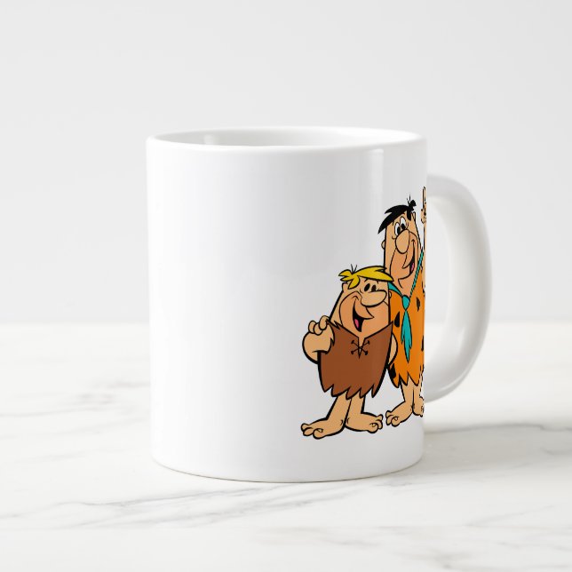 Barney Rubble und Fred Flintstone Jumbo-Tasse (Vorderseite Rechts)