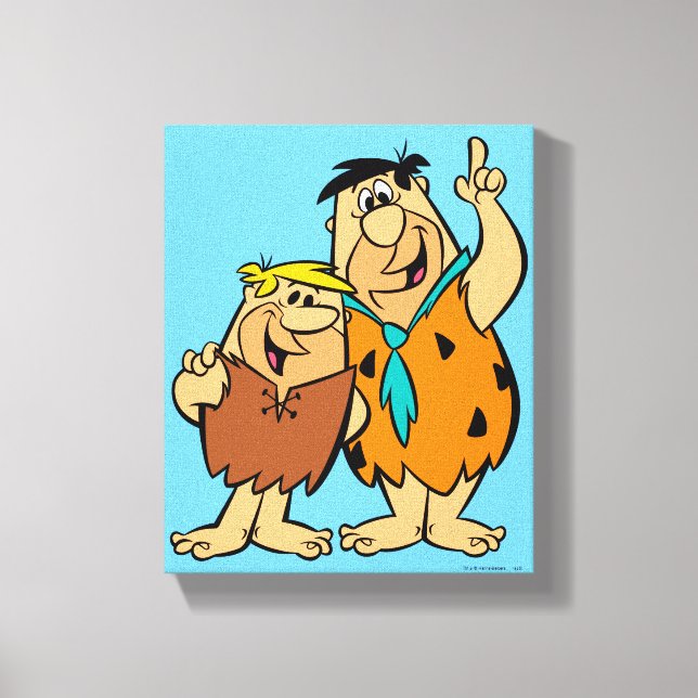 Barney Rubble und Fred Flintstone Leinwanddruck (Vorderseite)