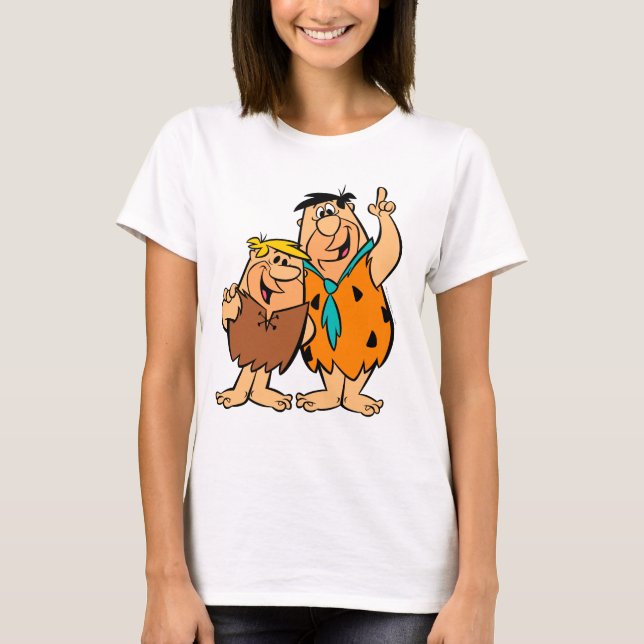 Barney Rubble und Fred Flintstone T-Shirt (Vorderseite)