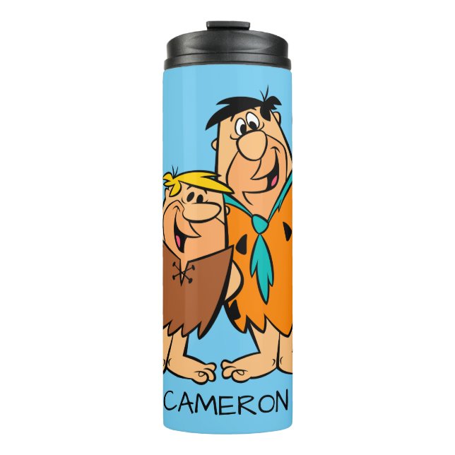 Barney Rubble und Fred Flintstone Thermosbecher (Vorderseite)