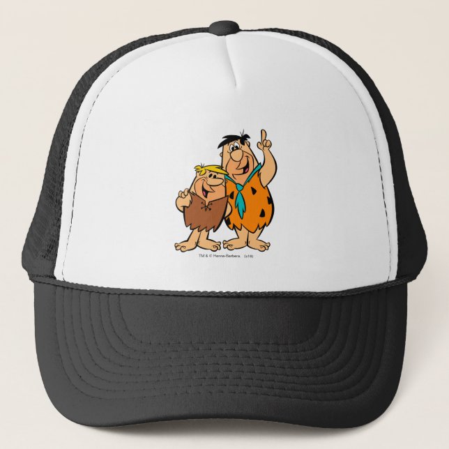 Barney Rubble und Fred Flintstone Truckerkappe (Vorderseite)