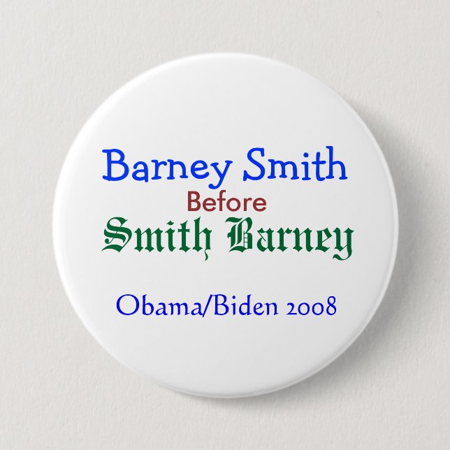 Barney-Smith vor SmithBarney Button (Vorderseite)