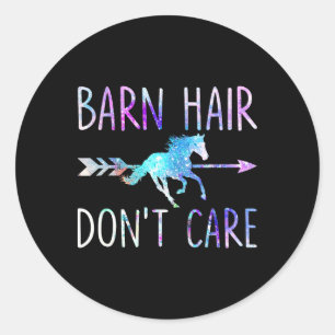 Barnhaar Dont Care Liebe Reiten Reiten Reitsport R Runder Aufkleber