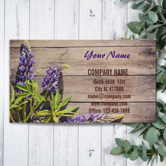 Barnholz-Blume botanischer Naturflorist Visitenkarte (Barn wood Flower botanical nature florist Business Card)