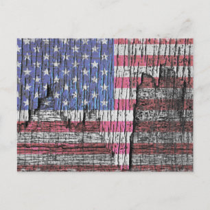 Barnschälerei Painted Patriotic American Flag Postkarte
