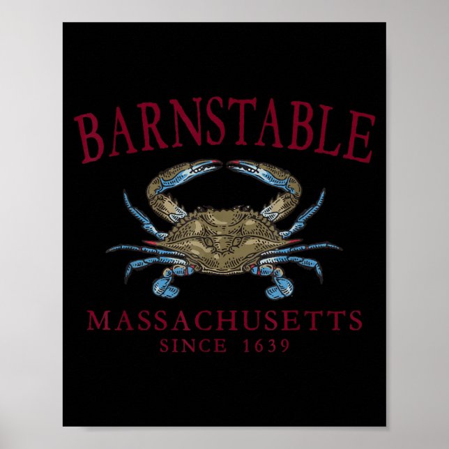 Barnstable Massachusetts Crab Town seit 1639 Poster (Vorne)
