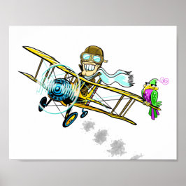Barnstormer und Vogel Poster