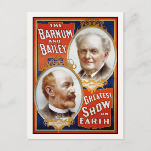 Barnum & Bailey Beste Weltshow Postkarte