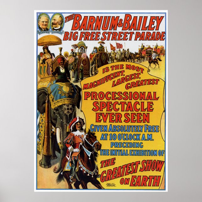 Barnum & Bailey Circus Poster (Vorne)