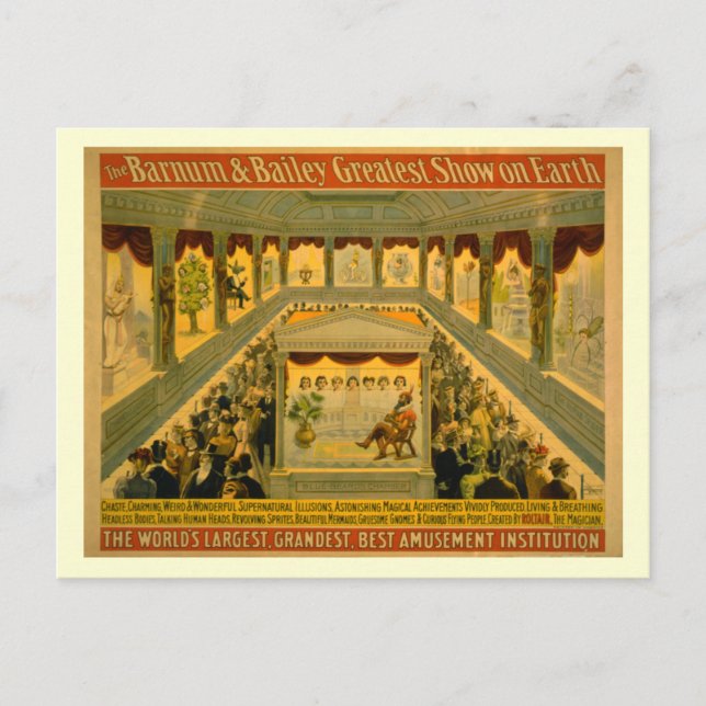 Barnum & Bailey Circus Poster Postkarte (Vorderseite)