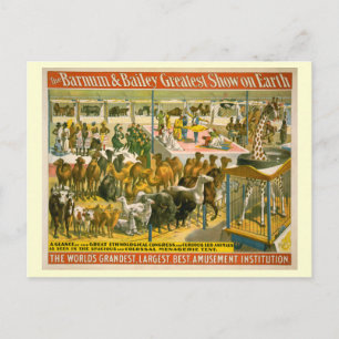 Barnum & Bailey Circus Poster Postkarte