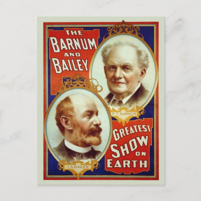 Barnum & Bailey Circus Postkarte (Vorderseite)