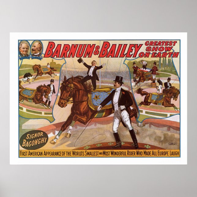 Barnum & Bailey Kleinste Rider-Werbung Poster (Vorne)