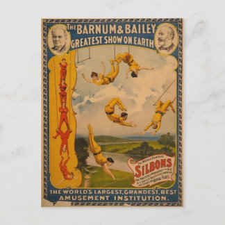 Barnum & Bailey / Trapezkünstler Postkarte