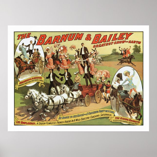 Barnum & Bailey Trick Rick Werbeplakat Poster (Vorne)