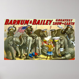 Barnum Bailey Vintag Elephants Poster