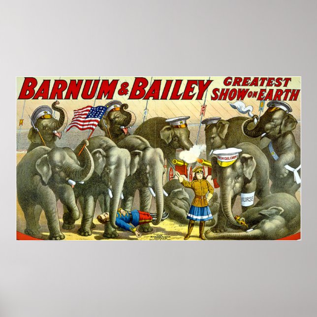 Barnum Bailey Vintag Elephants Poster (Vorne)