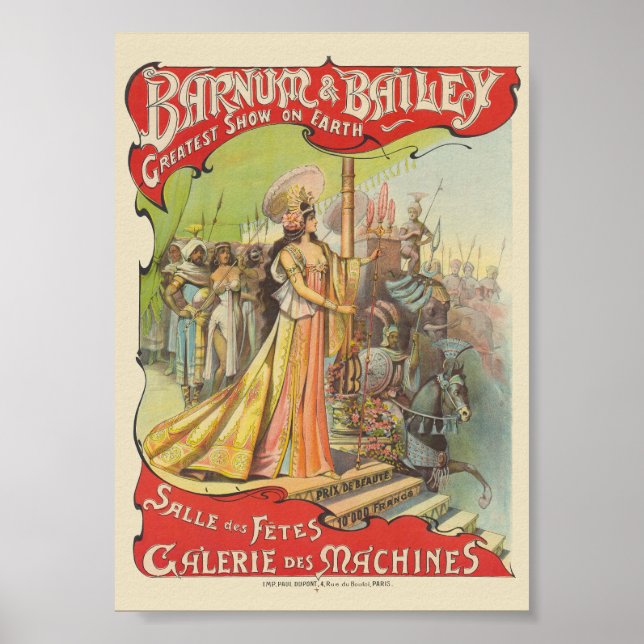 Barnum & Bailey Vintage Poster 1901 (Vorne)