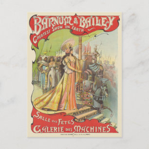 Barnum & Bailey Vintage Poster 1901 Postkarte