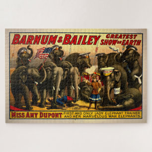 Barnum Bailey Vintage Zirkus-Illustrationskunst Al Puzzle