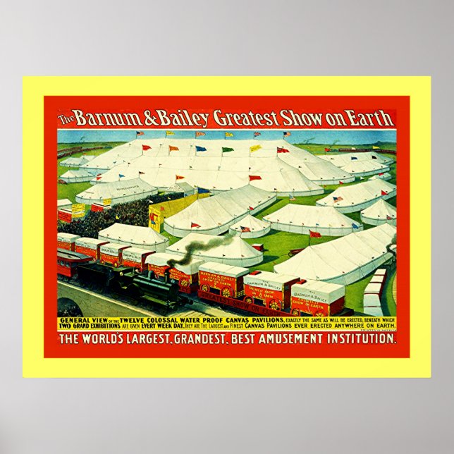 Barnum & Bailey ~ Vintages Circus Poster (Vorne)