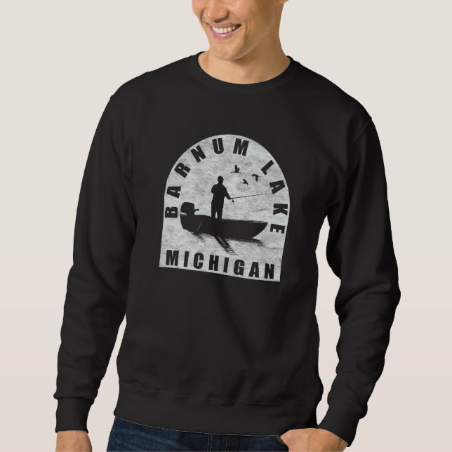 Barnum Lake Fishing Michigan   Sweatshirt (Vorderseite)