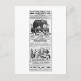 Barnum & London 9 United Shows Ad Postkarte