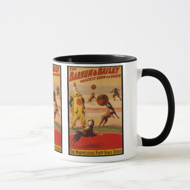 Barnum u. Bailey-Zirkus-Fußball-Hunde Tasse (Rechts)