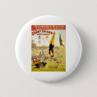 Barnum u. Wasser-Karneval Baileys Coney Island Button