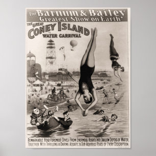 Barnum und Bailey Coney Island Wasserspass Poster