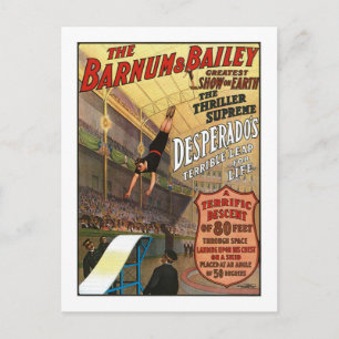 Barnum und Bailey Desperados Sprung ins Leben Postkarte