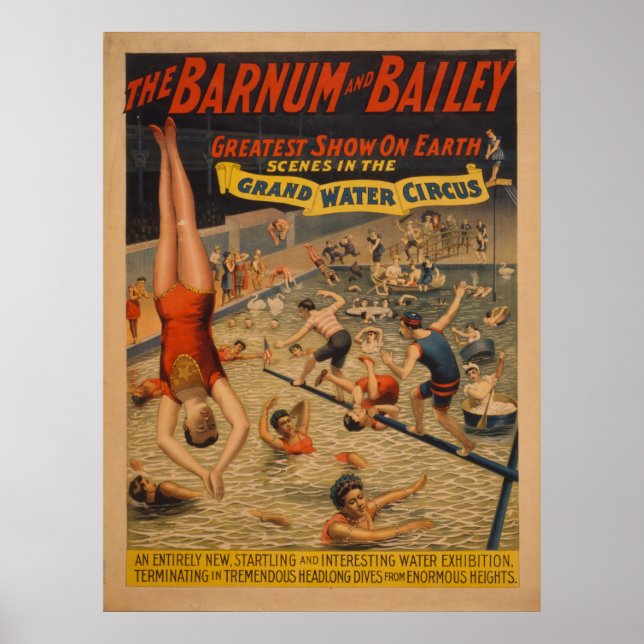 Barnum und Bailey Grand Water Circus Poster (Vorne)
