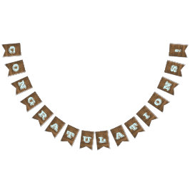 Barnwood Aqua Customizable Jeden Anlaß Banner