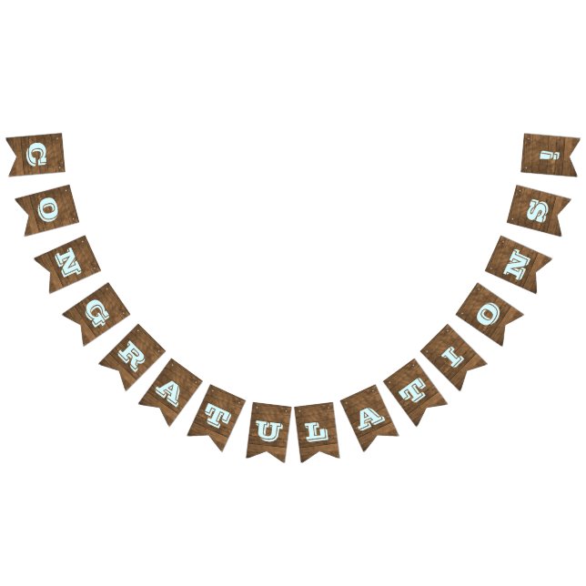 Barnwood Aqua Customizable Jeden Anlaß Banner (Alle)