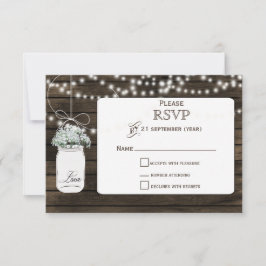 Barnwood Baby Atem Mason Glas UAWG 3,5 x 5 RSVP Karte