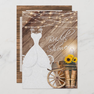 Barnwood Country Bridal Shower Einladung