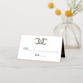 Barnwood, Country Lace & Horseshoes Wedding Platzkarte