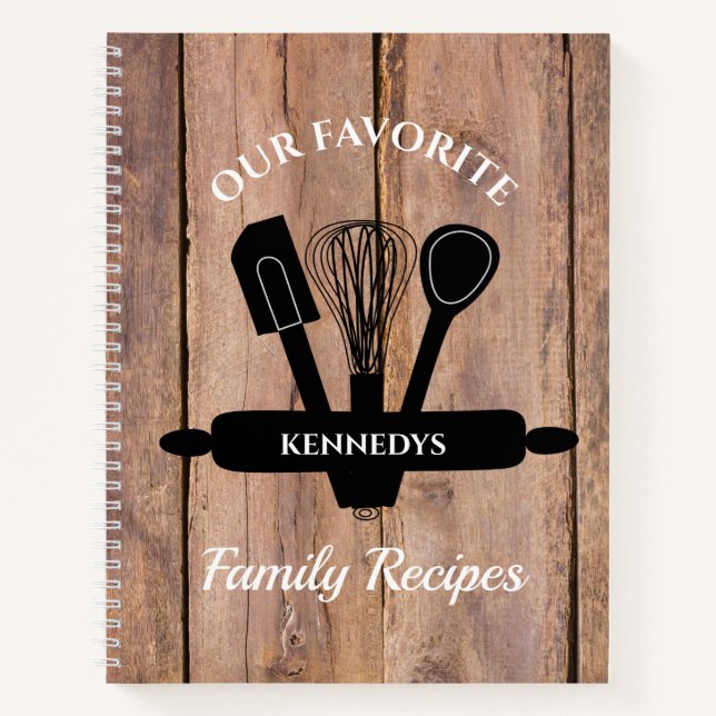 Barnwood Favorite Family Rezepte Kochbuch Notizbuch (Vorderseite)