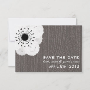 Barnwood Inspirierte Französisch Anemone Save the  Save The Date