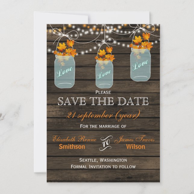 Barnwood-Krüge fallen Save the Date (Vorderseite)