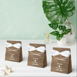Barnwood Lights Aqua Gastgeschenk Hochzeit Box Geschenkschachtel