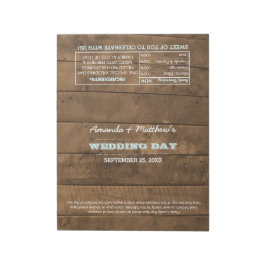 Barnwood Lights Aqua Gastgeschenk Hochzeit Candy W Notizblock