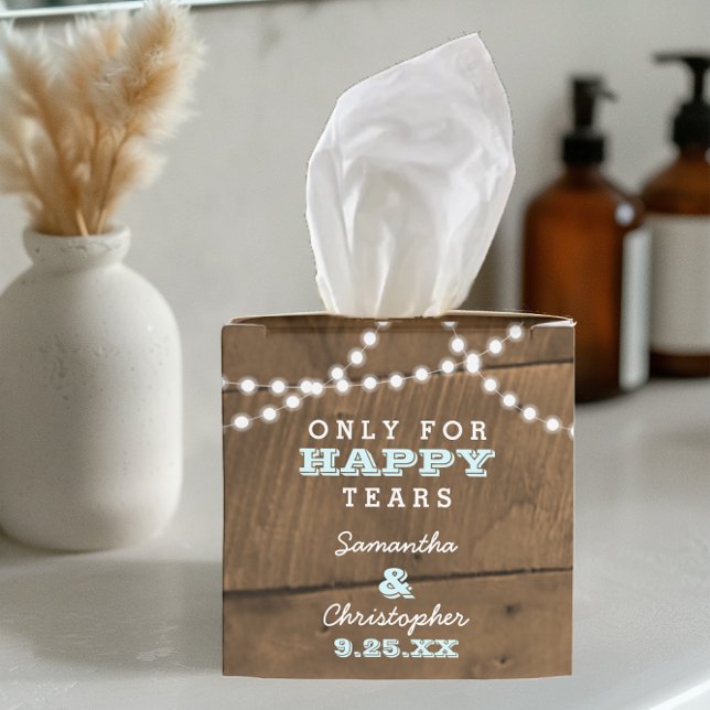 Barnwood Lights Aqua Mini Hochzeitsdoxen Geschenkschachtel (Von Creator hochgeladen)