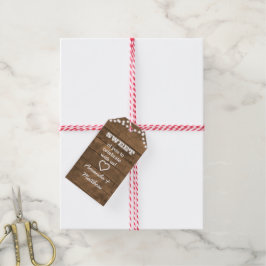 Barnwood Lights White Text Geschenk oder Gefallen Geschenkanhänger