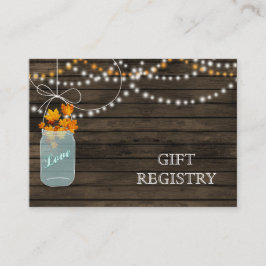 Barnwood Rustikaler Fall Maurer Gläser Geschenk Re Begleitkarte