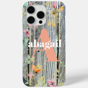 Barnwood-Skript botanische Aquarellfarben-Blume Case-Mate iPhone Hülle