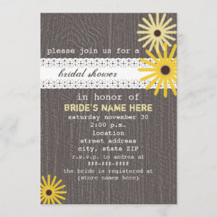 Barnwood u. Spitze-inspiriertes Einladung