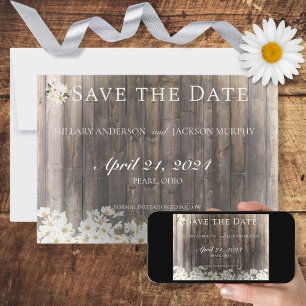 Barnwood und Daisies Wedding Save The Date
