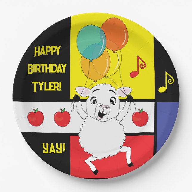 Barnyard Animals Sheep Birthday Party Paper Teller (Vorderseite)